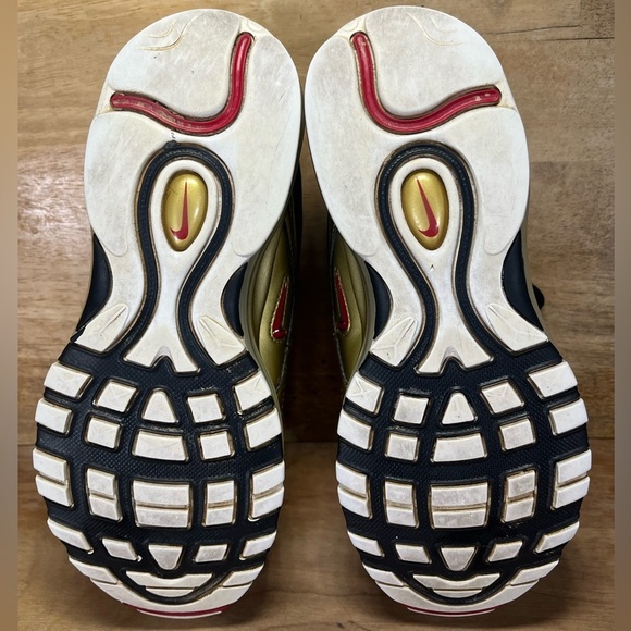 Nike Air Max 97 QS B-Sides RETRO Womens Size 7.5 Shoes Sneakers Metallic Gold - Picture 9 of 11